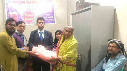 দোয়েল জনকল্যাণ সংস্থার শীতবস্ত্র বিতরণ